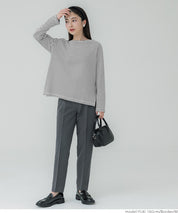 Side slit layered cotton T-shirt