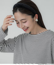 Side slit layered cotton T-shirt