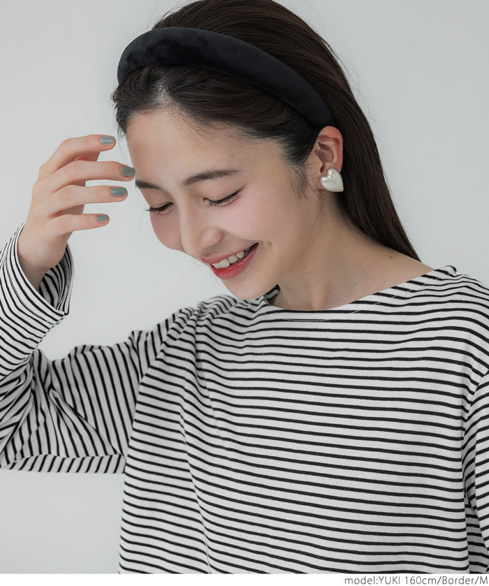 Side slit layered cotton T-shirt