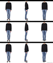 Side slit layered cotton T-shirt