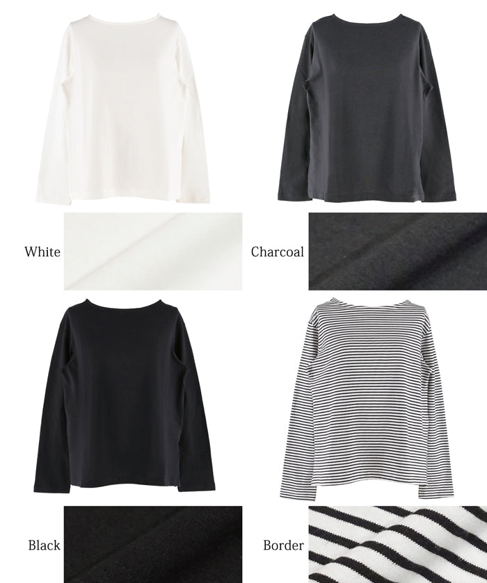 Side slit layered cotton T-shirt