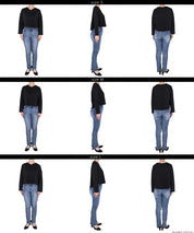 V-neck cropped T-shirt