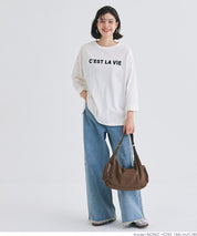 Flocked logo print T-shirt