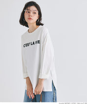 Flocked logo print T-shirt