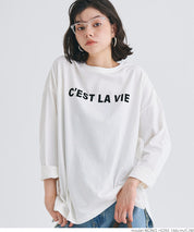 Flocked logo print T-shirt