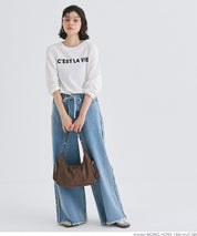 Flocked logo print T-shirt