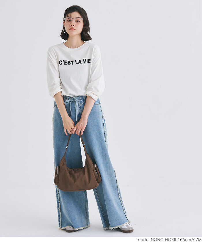 Flocked logo print T-shirt