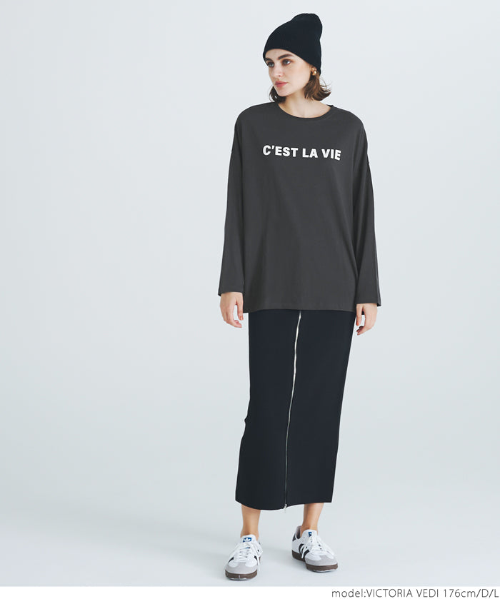 Flocked logo print T-shirt