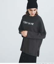 Flocked logo print T-shirt