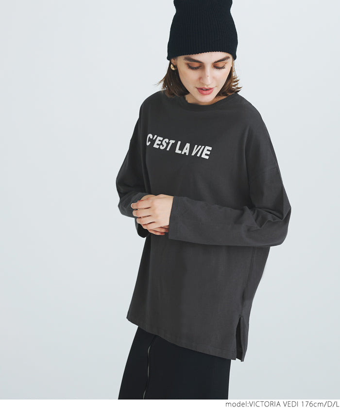 Flocked logo print T-shirt