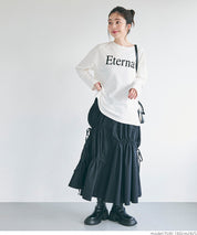 Flocked logo print T-shirt