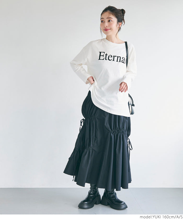 Flocked logo print T-shirt