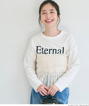 Flocked logo print T-shirt