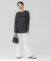 Flocked logo print T-shirt