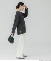 Flocked logo print T-shirt