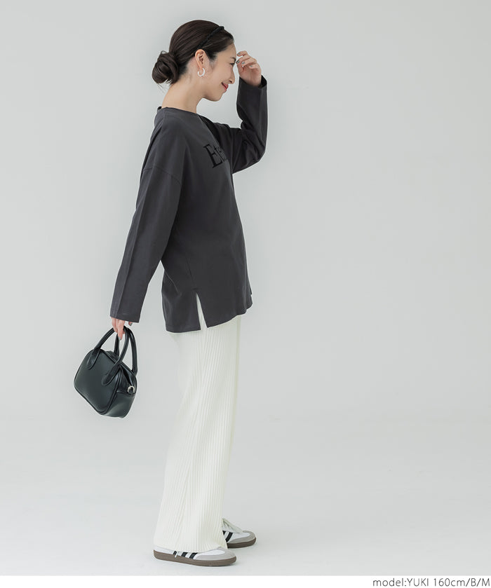 Flocked logo print T-shirt