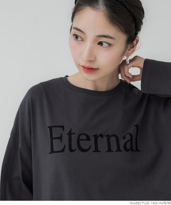 Flocked logo print T-shirt