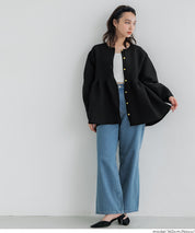 日系金釦娃娃針織長袖上衣