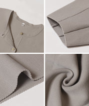 日系金釦娃娃針織長袖上衣