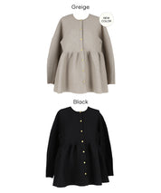 日系金釦娃娃針織長袖上衣