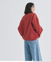 Brushed lining printed sweatshirt