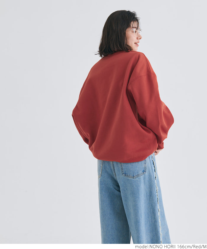 Brushed lining printed sweatshirt