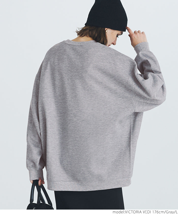 Brushed lining printed sweatshirt