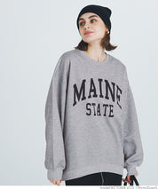 Brushed lining printed sweatshirt