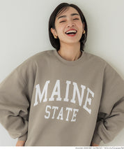 Brushed lining printed sweatshirt