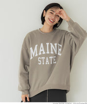 Brushed lining printed sweatshirt