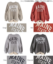 Brushed lining printed sweatshirt