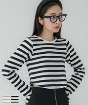 Cropped striped top