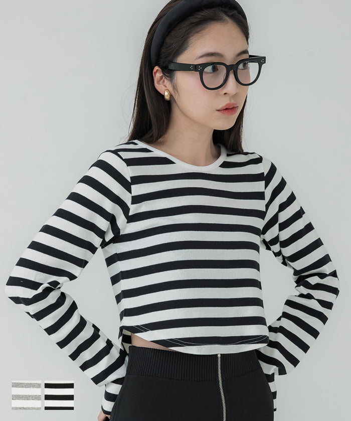Cropped striped top