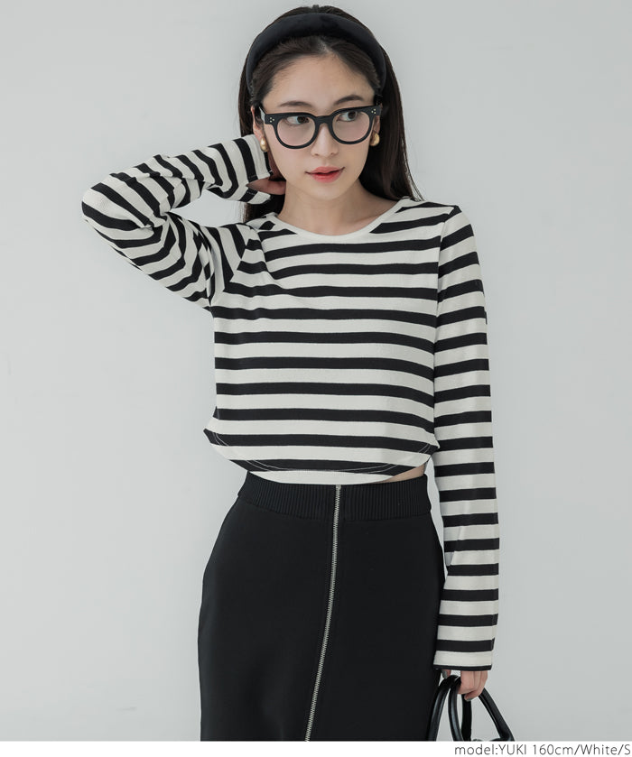 Cropped striped top