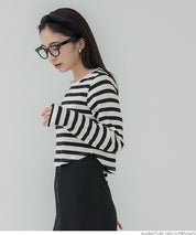 Cropped striped top