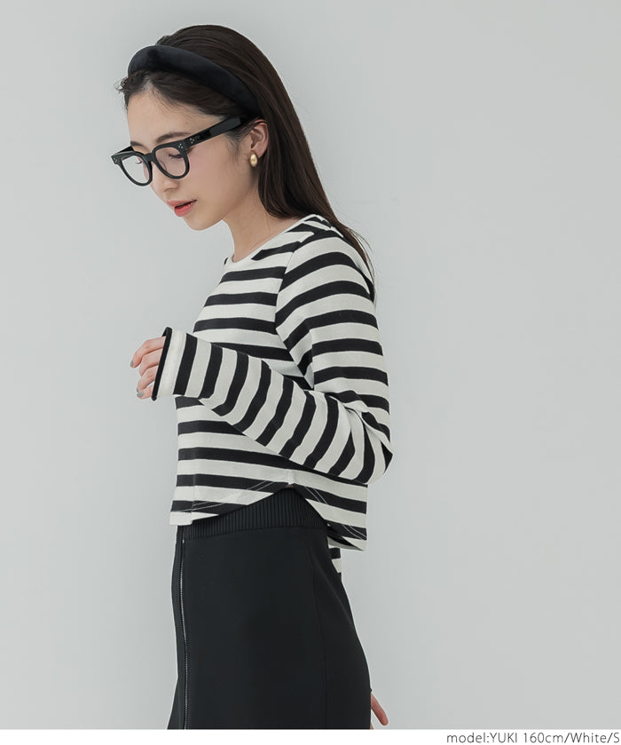 Cropped striped top