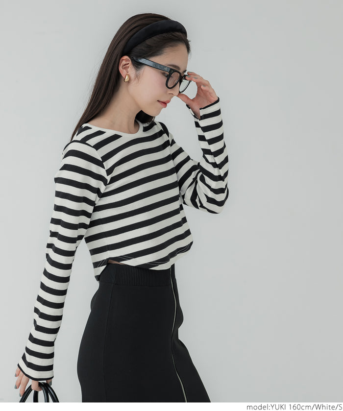 Cropped striped top