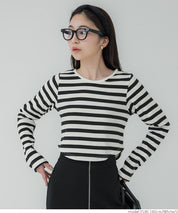 Cropped striped top