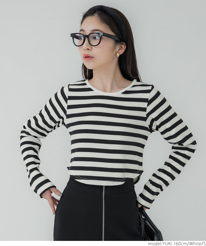 Cropped striped top