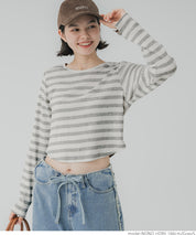 Cropped striped top