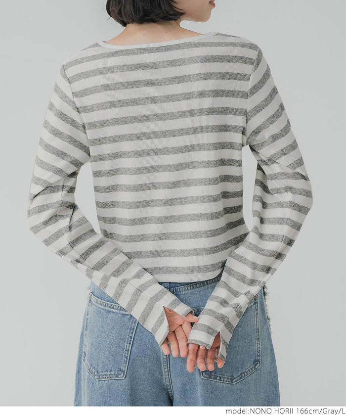 Cropped striped top