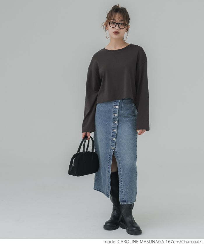 Heavyweight cropped top