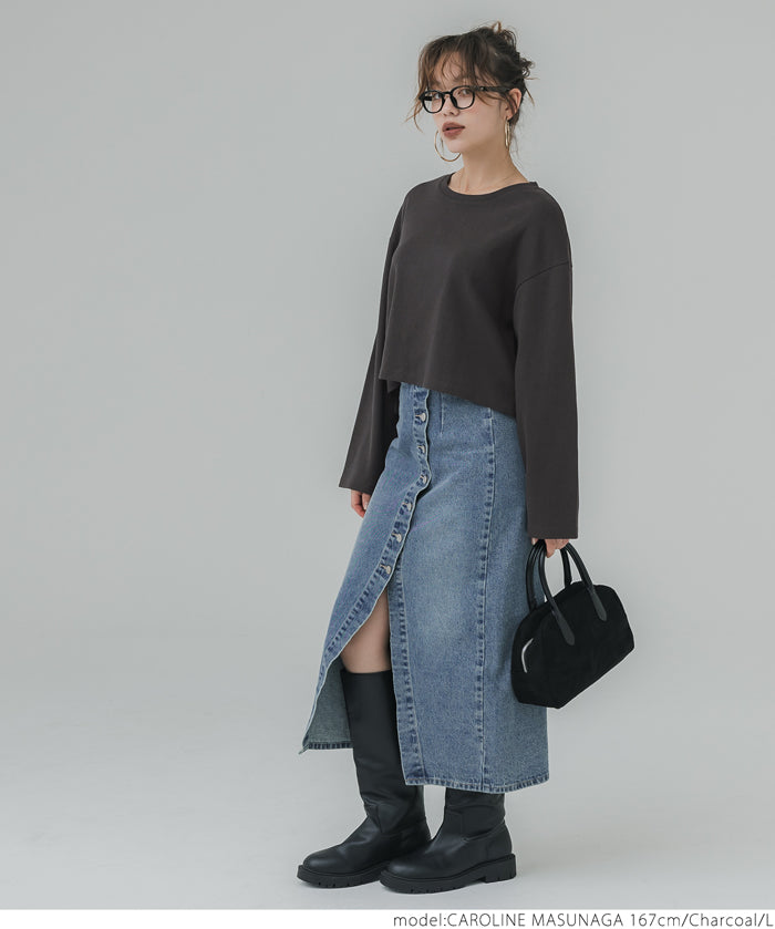 Heavyweight cropped top