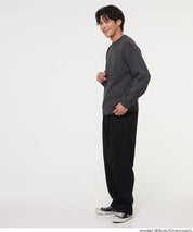 男裝純色絨感圓領長袖毛衣 男女通用