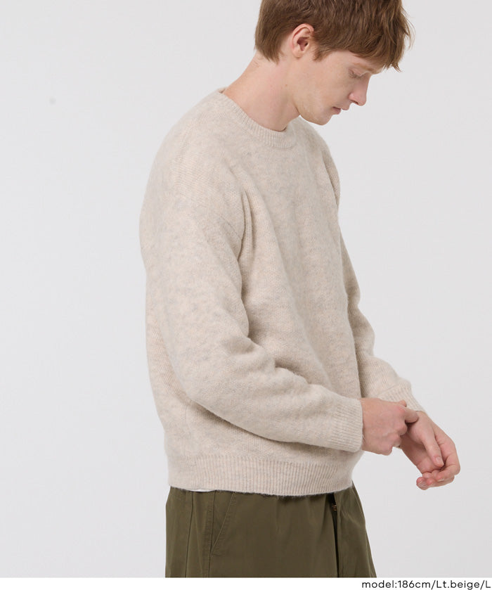 男裝純色絨感圓領長袖毛衣 男女通用