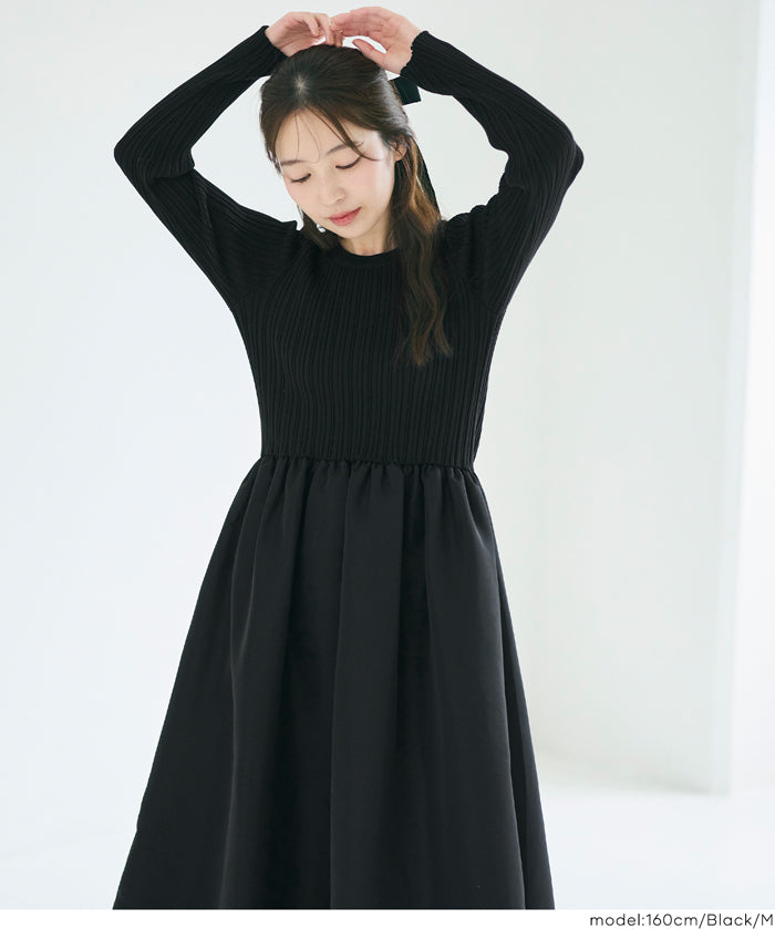 Knit docking balloon dress