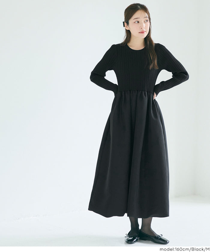 Knit docking balloon dress