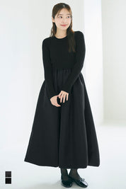 Knit docking balloon dress