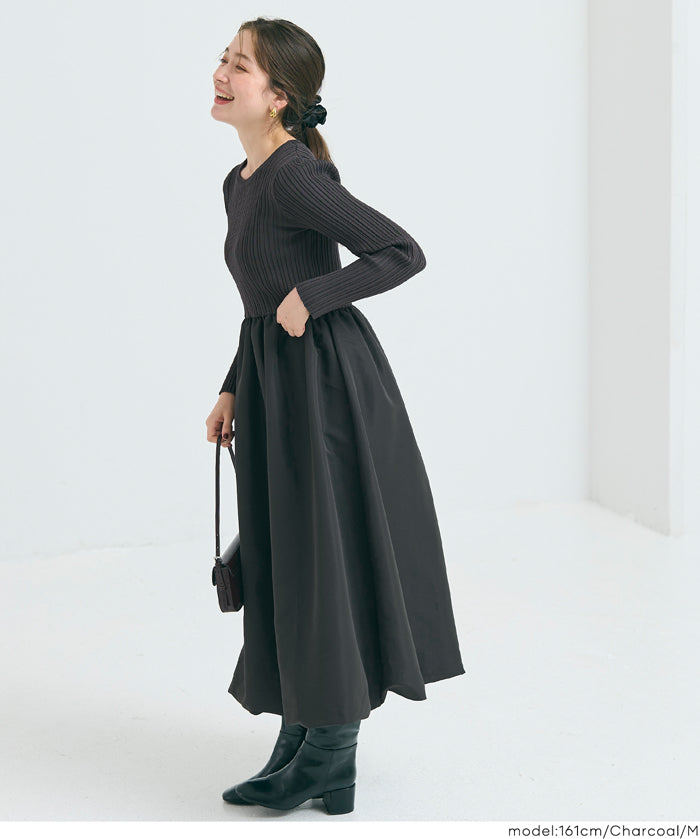 Knit docking balloon dress