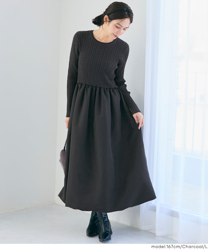 Knit docking balloon dress